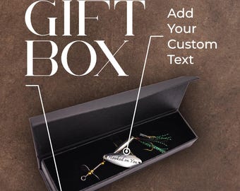 Custom Engraved Fishing Lure in Magnetic Gift Box – Personalized Fisherman Gift