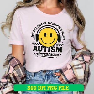 Autism Awareness Acceptance Special Education Teacher Kids Digital PNG, High-Quality PNG Download, Great Gift Ideal, PNG for Shirts