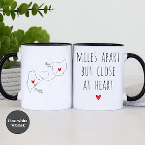 Long Distance Friendship Coffee Mug: State to State Gift, Personalized