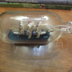 Vintage Ship in a Bottle, Medium Size