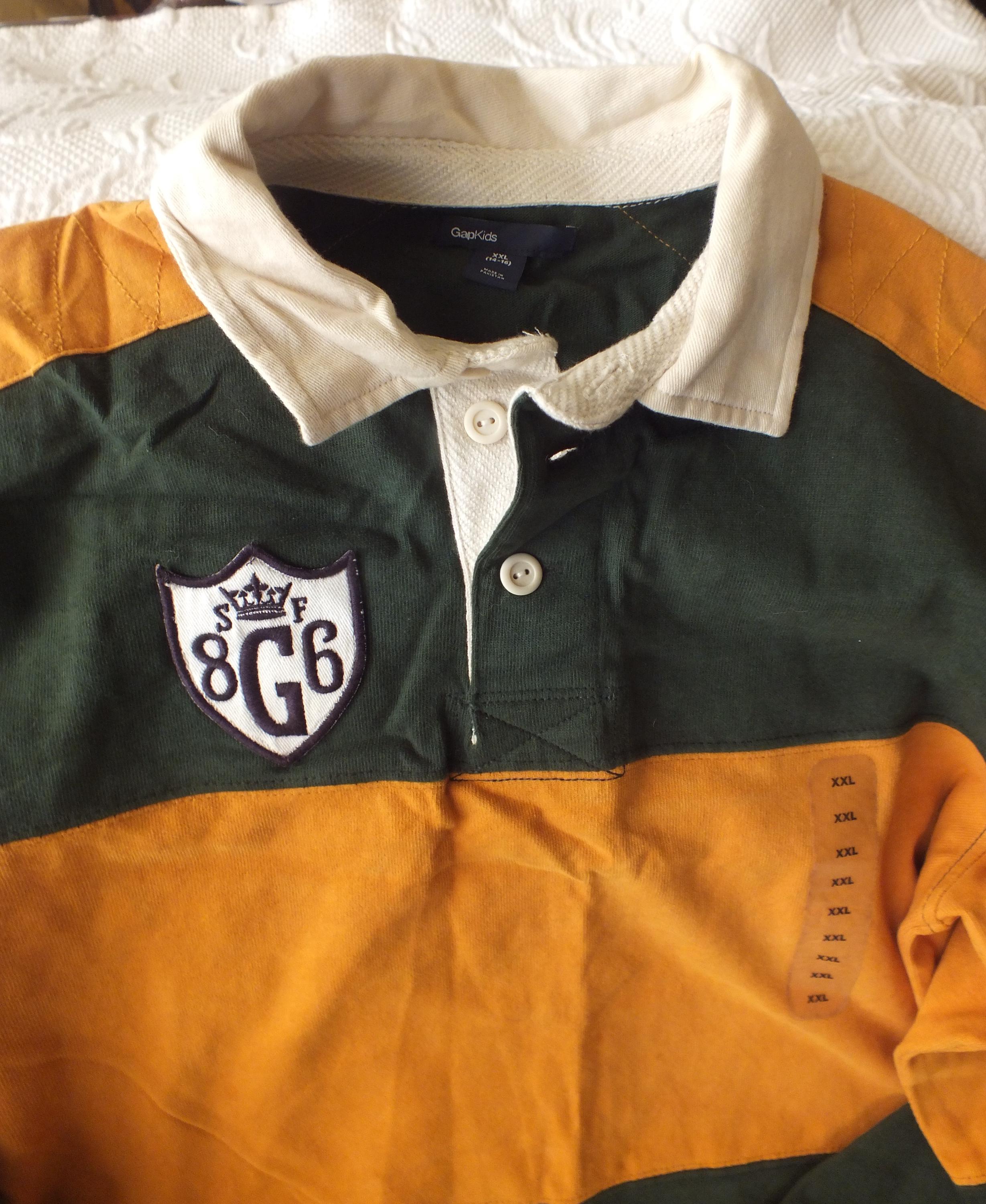 トップス \"00s old GAP\" rugby shirt S brwon Vintage Gap '90s Oversized Rugby Shirt
