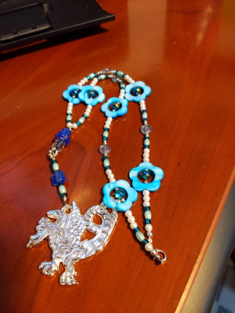 Dragon pendant and earrings