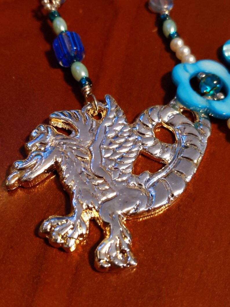 Dragon pendant and earrings