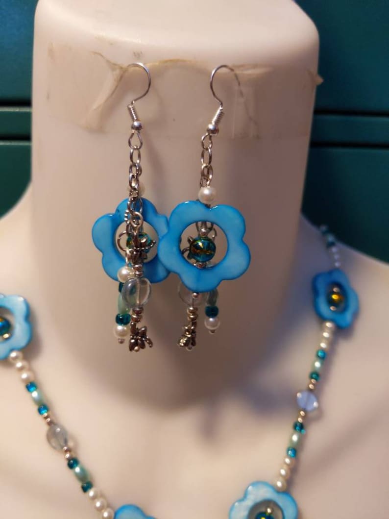 Dragon pendant and earrings
