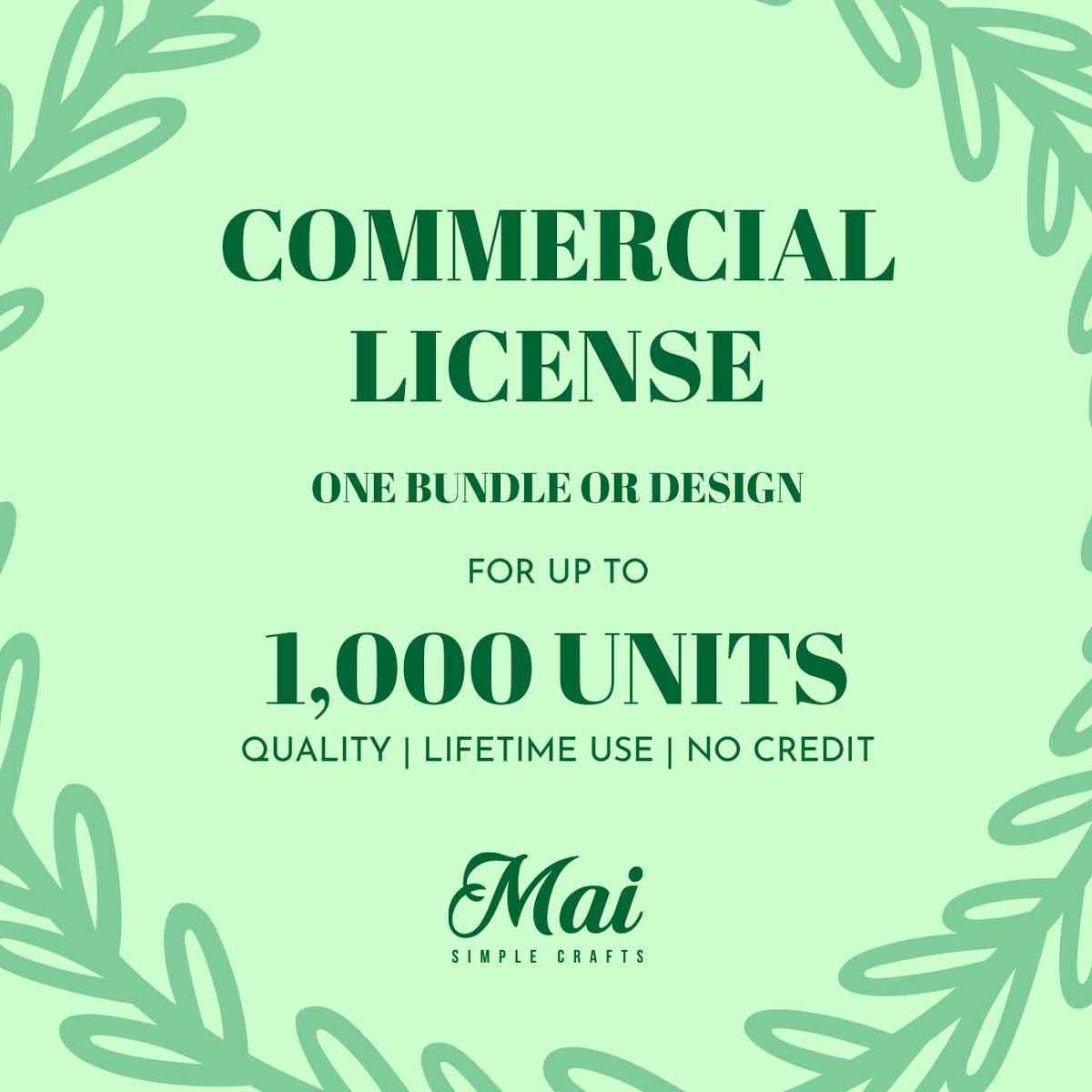 Mai Simple Crafts - Commercial License (Up to 1,000 Units)