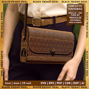 Holz Clutch Tasche, Laser Cut svg Datei, Handtasche Geldbörse, Anpassen Personalisieren Monogramm, Glowforge, Handtasche svg, Clutch, CNC Vektor vorlage