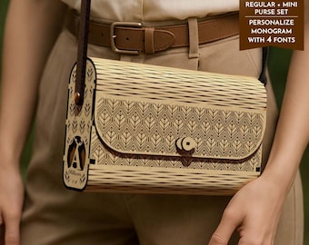 Houten clutch, lasergesneden svg-bestand, handtas portemonnee, aanpassen personaliseren monogram, Glowforge, handtas svg, koppeling, CNC vector sjabloon