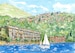 Villa D'Este Lake Como Cernobbio  Italy art print from an original watercolor painting 