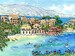 Kefalonia Assos Greece art print from an original watercolor painting 