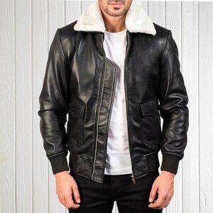 Genuine Leather Jacket for Men & Women | Handmade Biker Coat | Vintage Moto Style | fur collar | Winter Fashion| biker jacket|bomber jacket