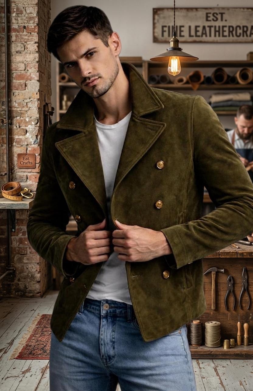 Olive green peacoat - Etsy 日本