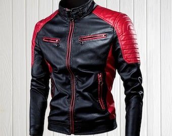 Handgefertigte Echtleder Bikerjacke: Vintage Moto Style