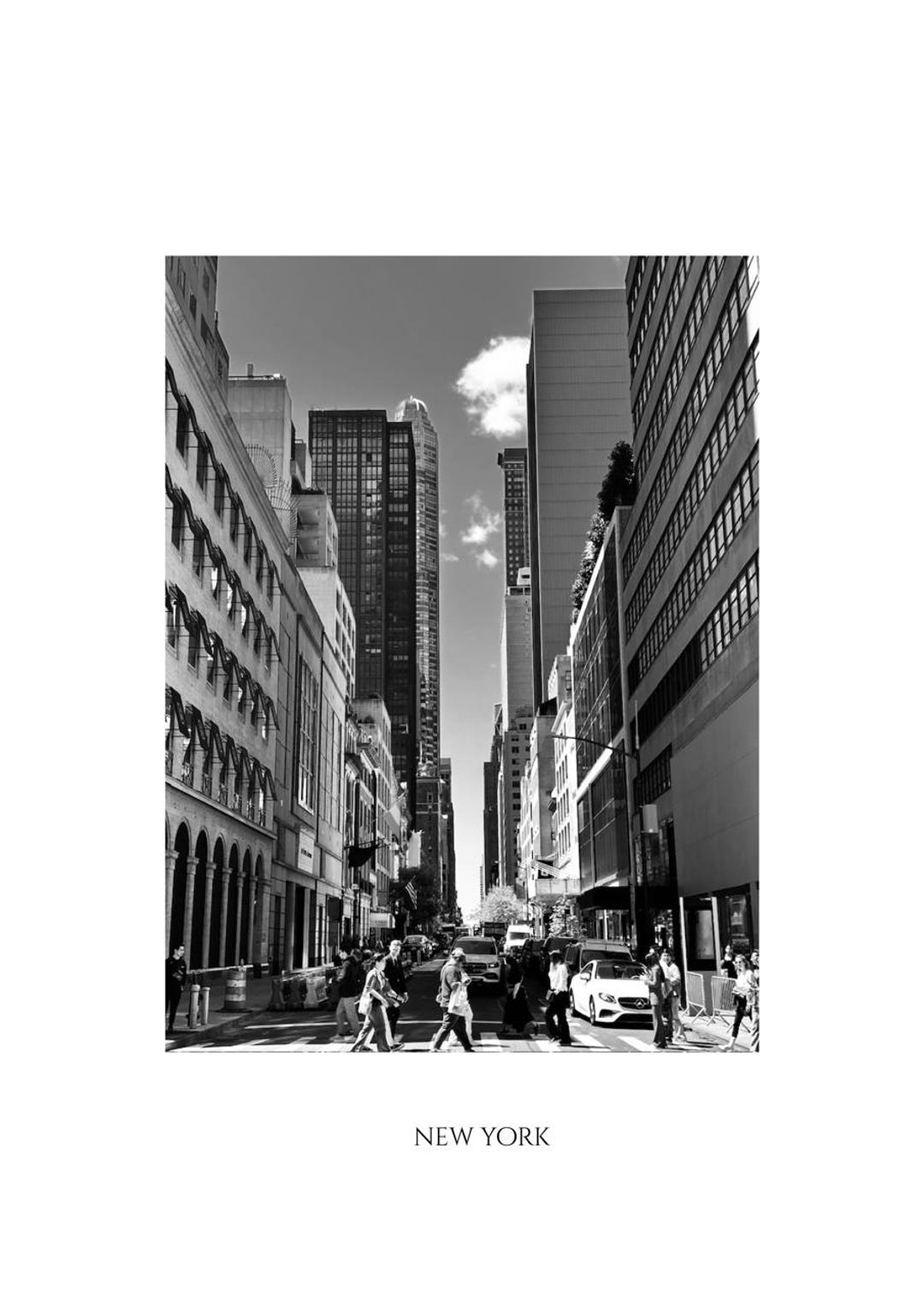 Digital Print of a Photograph - Black and White New York Art Street ...