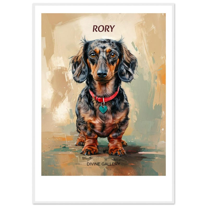 Custom Pet Portrait Framed Poster | Personalized Dog Cat Art Print ...