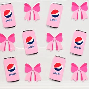 Soda Pink Bow Drink UVDTF 16 Oz Cup Tumbler Wrap