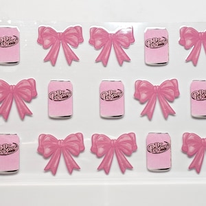 Soda and Bows Pink Drink UVDTF 16 Oz Cup Tumbler Wrap