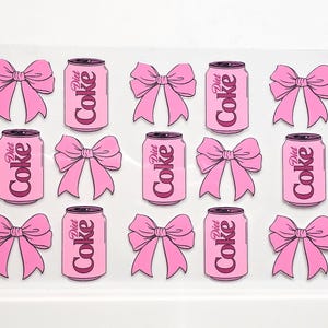 Soda Pink Bows Drink UVDTF 16 Oz Cup Tumbler Wrap