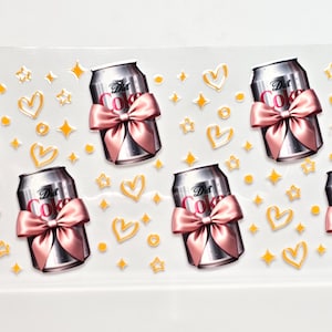 Soda Floral and Bows Drink UVDTF 16 Oz Cup Tumbler Wrap