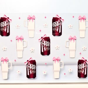 Soda and Tumblers Drink Bows UVDTF 16 Oz Cup Tumbler Wrap