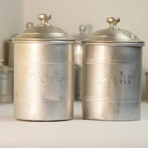 Vintage Aluminium Sugar and Coffee Boxes from Czechoslovakia