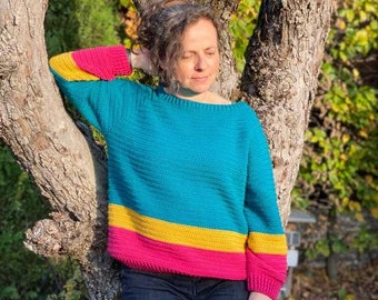 Crochet pattern : Basic Topdown Raglan Sweater