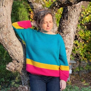 Crochet pattern : Basic Topdown Raglan Sweater