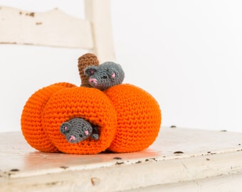 Crochet pattern : Pumpkin and mice