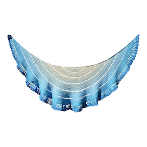 Crochet pattern : walking on clouds shawl