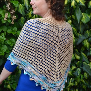 Crochet pattern : tender sandstorm shawl image 4