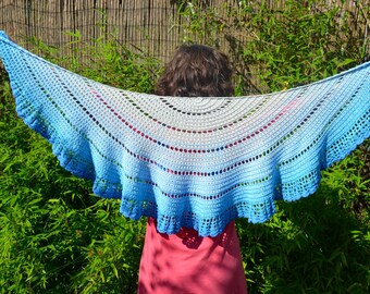 Crochet pattern : walking on clouds shawl