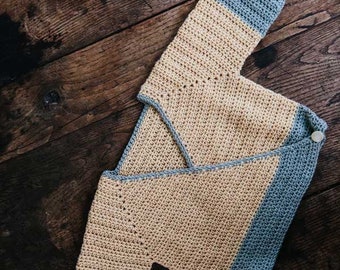 Crochet pattern : Baby Wraparound Cardigan