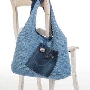 Crochet pattern : Denim Shouder Bag