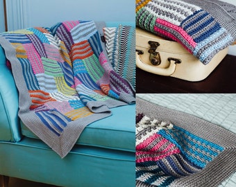 Crochet pattern : Mystery Quilt blanket