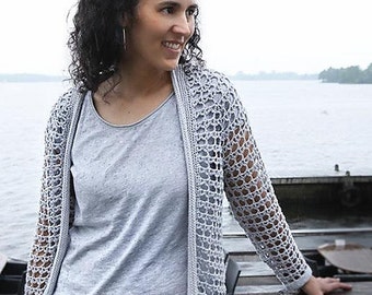 Crochet pattern Mesh Cardigan for Ladies