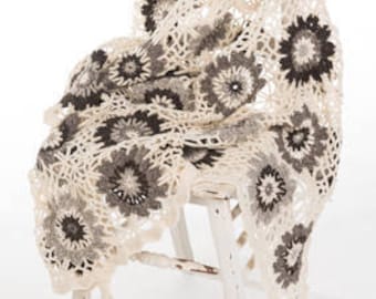Crochet pattern : Duneflower Blanket and Cushion