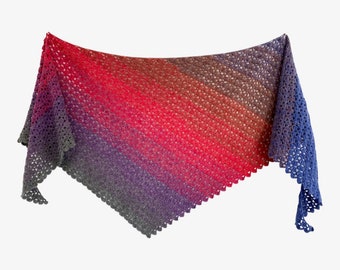 Crochet pattern : Summernight Shawl