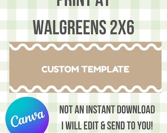 Modèle de bannière personnalisée, walgreens, 2 x 6, bannière imprimable