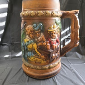 Vintage Extra Large Beer Stein Bar Mug Tankard 12.5&quot; Tall Ceramic Japan