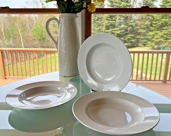 IKEA 365+ 10" Large Rim Soup Bowl White Porcelain Susan Pryke