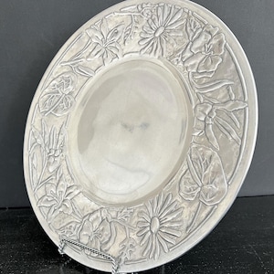 Flower Pattern Platter, Wilton Armetale Metal, Unique, Collectible, Discontinued
