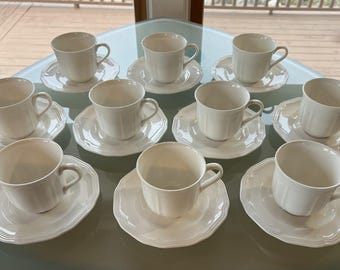 Mikasa Ultima+ HK400 Antique White Cup & Saucer Sets Fine China - Singles