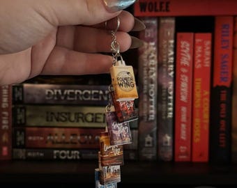 Personalized Mini Book Charm Chain: Gold or Silver Bookish Accessory