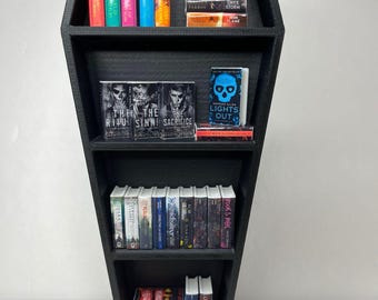 Mini estantería de ataúd / Estantería gótica impresa en 3D para minilibros y decoración / Opciones de colores personalizables / Solo estante