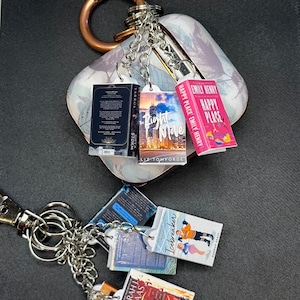 Custom Mini Book Keychain – Personalized Mini Book for Keys, Bags & AirPods – Miniature Book Keychain – Customize with Your Favorite Read!