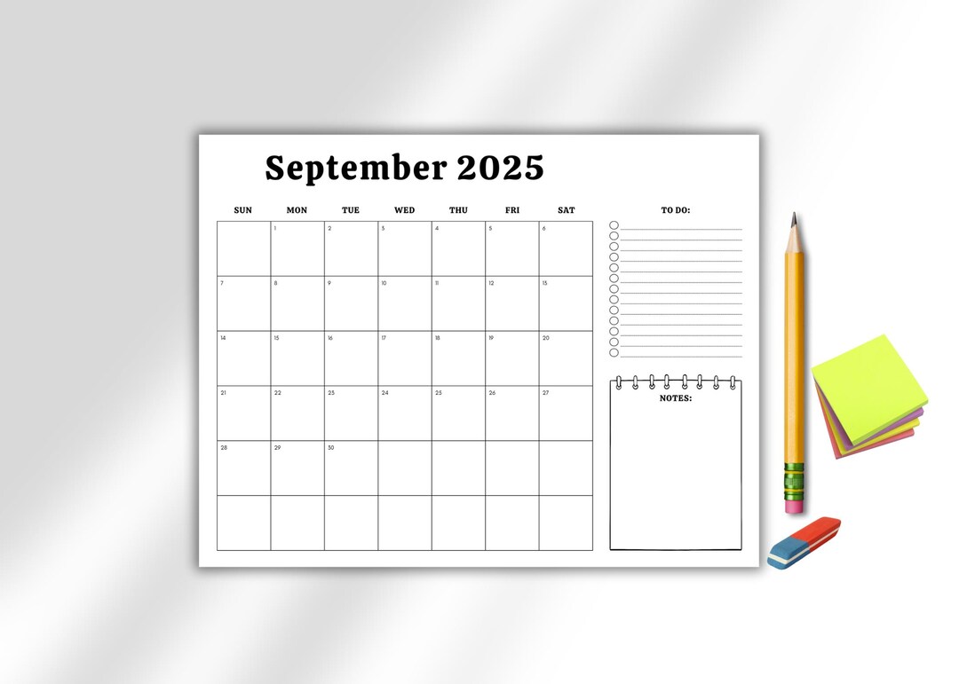2025 Minimalist Calendar Printable: A4, Letter Size (digital PDF ...