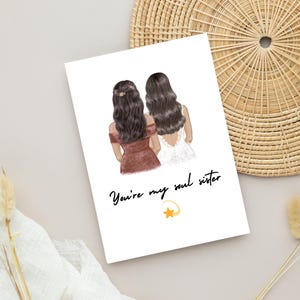 Biglietto d'auguri per la migliore amica, download digitale - Regalo "Sei la mia anima gemella"