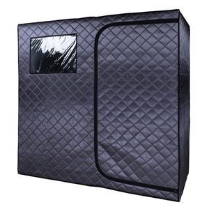 Durasage Portable Full Size Infrared Sauna for at Home |Ultra Low EMF Infrared | LED Lighting, Heating Foot Pad, Ceramic Heat Fan (2-Person)