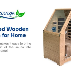 1-Person Carbon Infrared Sauna - Canadian Hemlock Wooden Sauna - 760 Watts
