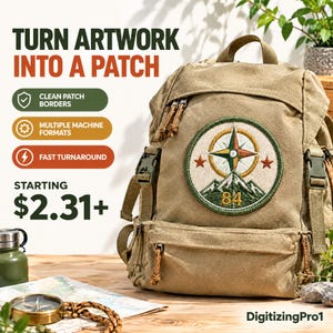 Custom Embroidery Patch Digitizing Service