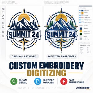 Digitalisering av broderier | Logotyp- och tygmärkesdesign